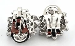 Boucles d'oreilles en or blanc avec diamants