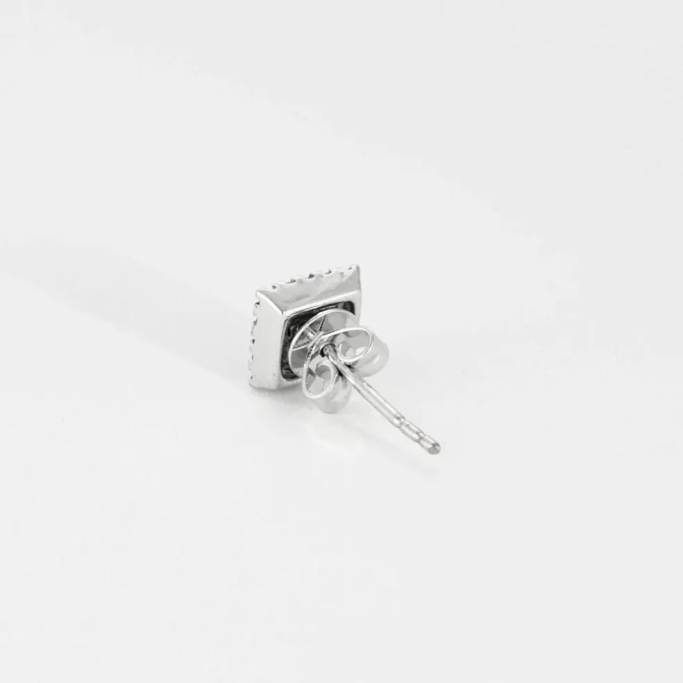 Boucles d'oreilles en or blanc et diamants