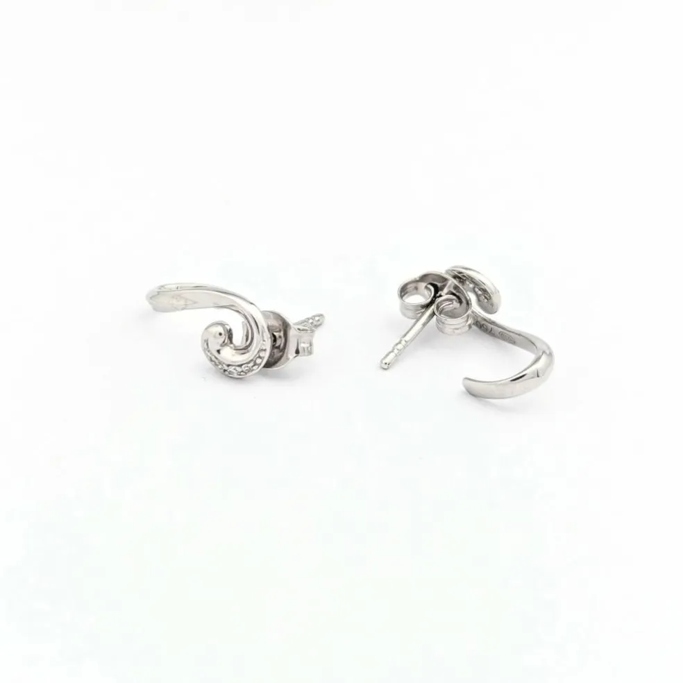 Boucles d'oreilles en or blanc et diamants