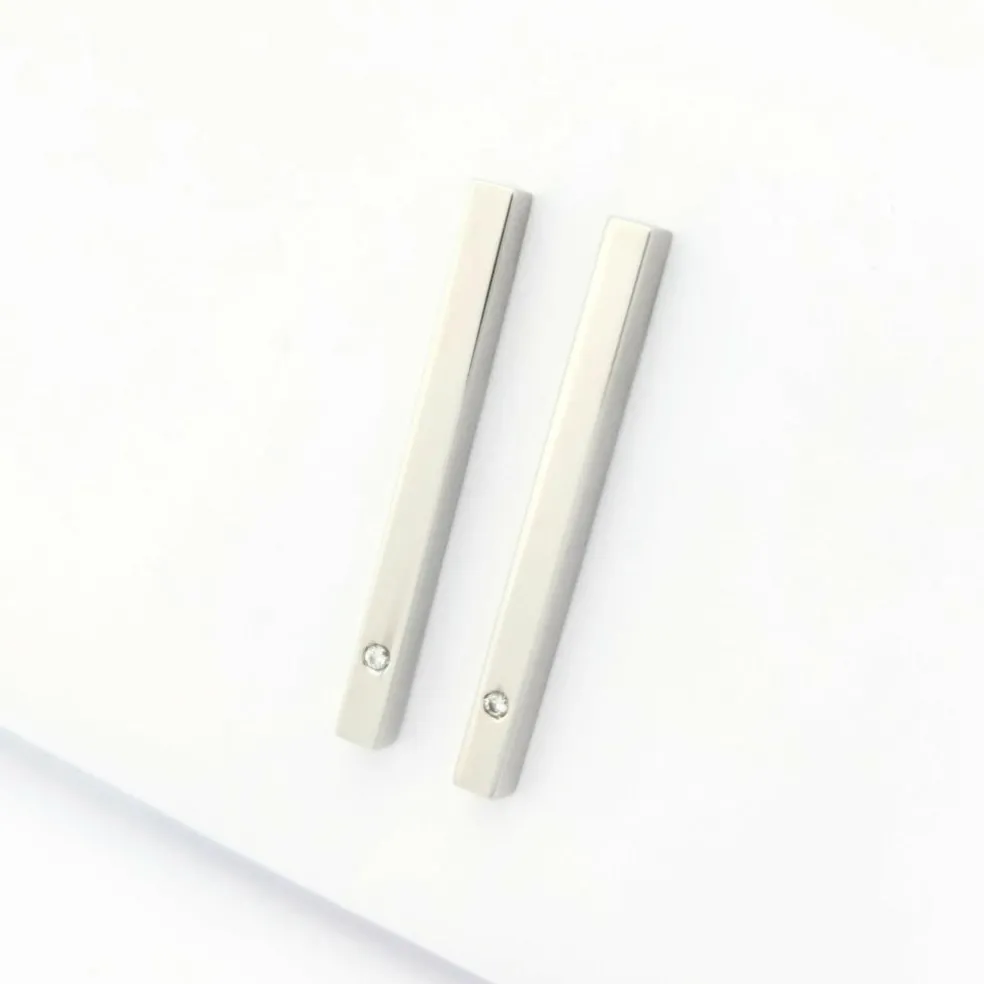 Boucles d'oreilles en or blanc et diamants