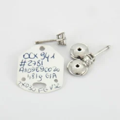 Boucles d'oreilles en Or blanc & diamants