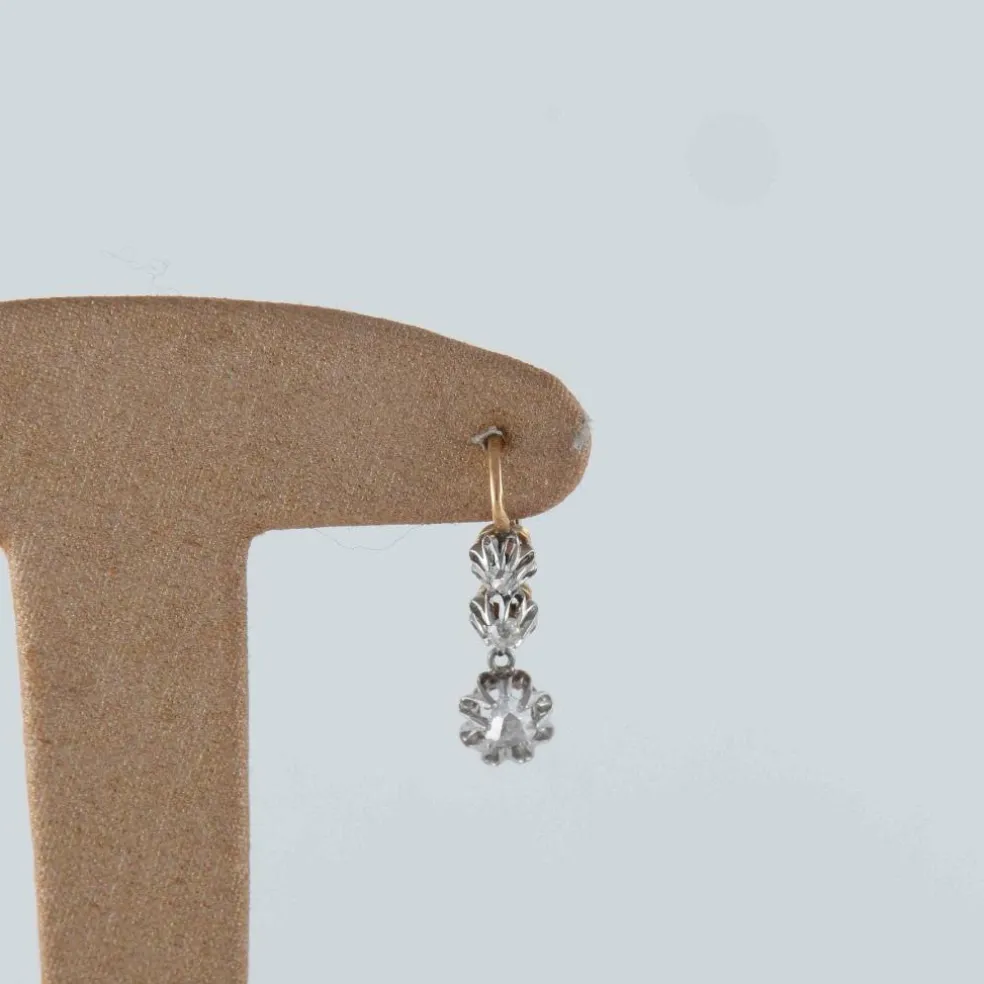 Boucles d'oreilles en or, diamants