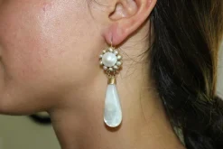 Boucles d'oreilles en or et perles anciennes
