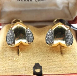 Boucles d'oreilles en or et diamants des années 1960