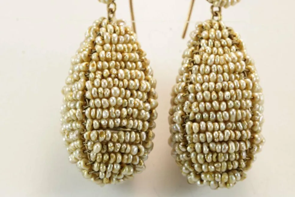 Boucles d'oreilles en or et perles anciennes