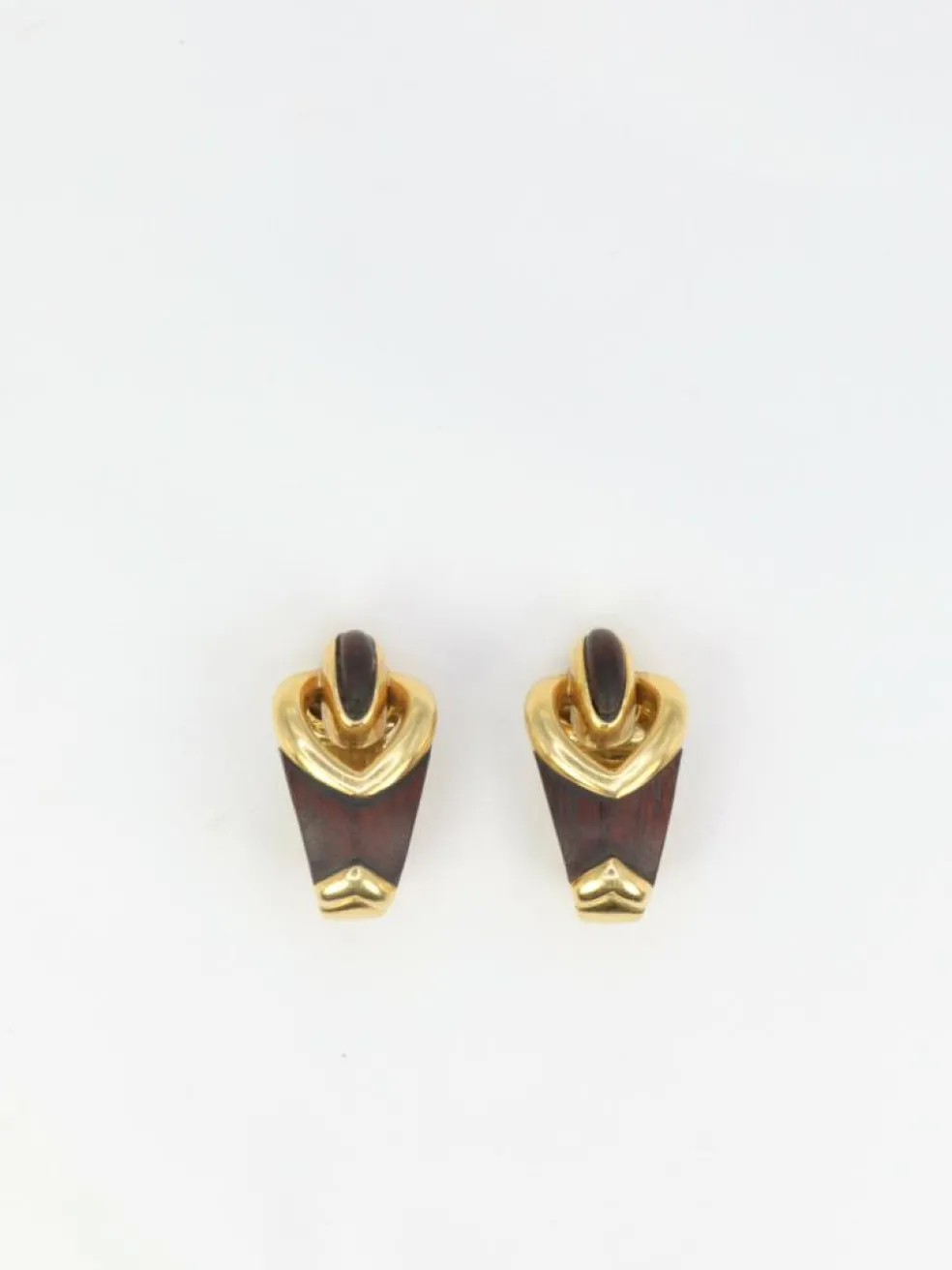 Boucles d’Oreilles en Or et Bois d’Amourette