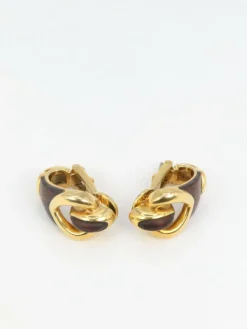 Boucles d’Oreilles en Or et Bois d’Amourette