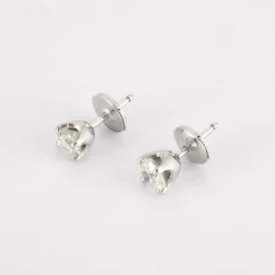 Boucles d'oreilles en or gris, diamants