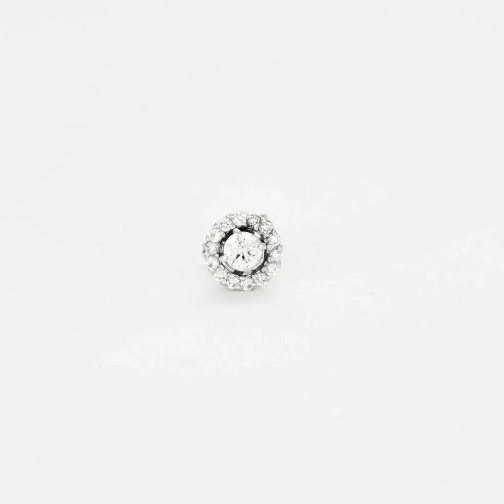 Boucles d'oreilles en or gris et diamants