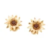 Boucles d'oreilles en Or jaune, grenats