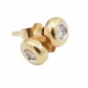 Boucles d'oreilles en or jaune 750 et diamants