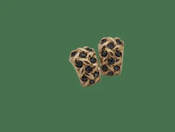 Boucles d'oreilles en or jaune et saphirs