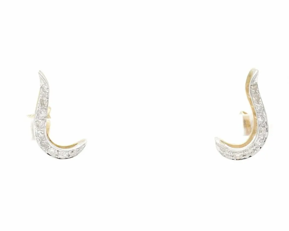 Boucles d'oreilles en or jaune avec diamants de 0,36 ct