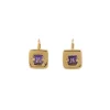 Boucles d'oreilles en or jaune avec améthystes