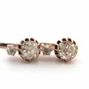 Boucles d'oreilles en or jaune avec diamants taille ancienne