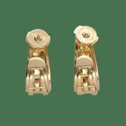 Boucles d’oreilles en or jaune 18K massif – Vers 1990 – 10,40 g