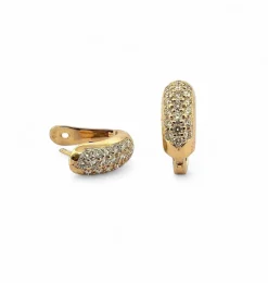 Boucles d’oreilles en or jaune 18 carats et diamants