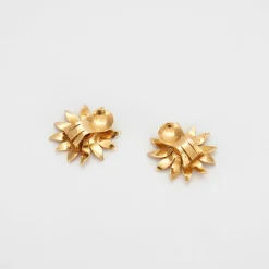 Boucles d'oreilles en Or jaune, grenats