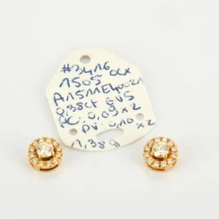 Boucles d'oreilles en Or jaune & diamants