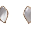 Boucles d'oreilles en or rose et nacres