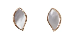 Boucles d'oreilles en or rose et nacres