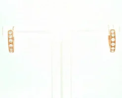 Boucles d'oreilles en or rose et diamants