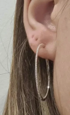 Boucles d'oreilles en Or rose, diamants