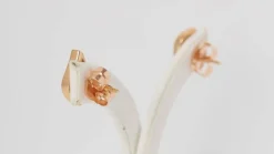 Boucles d'oreilles en or rose et nacres