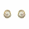 Boucles d'oreilles en perles et diamants
