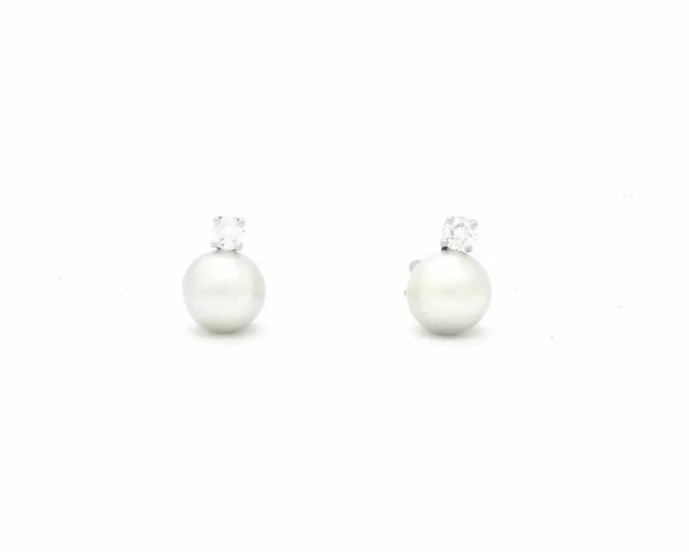 Boucles d'oreilles en perles et diamants d'Australie