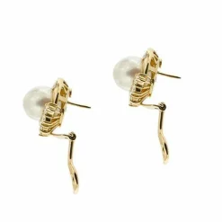 Boucles d'oreilles en perles et diamants