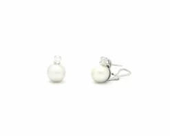 Boucles d'oreilles en perles et diamants d'Australie