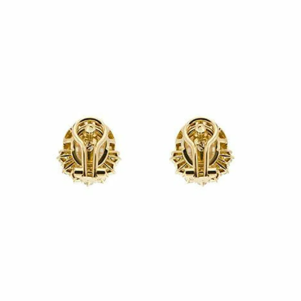 Boucles d'oreilles en perles et diamants