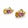 Boucles d'oreilles en pierres précieuses