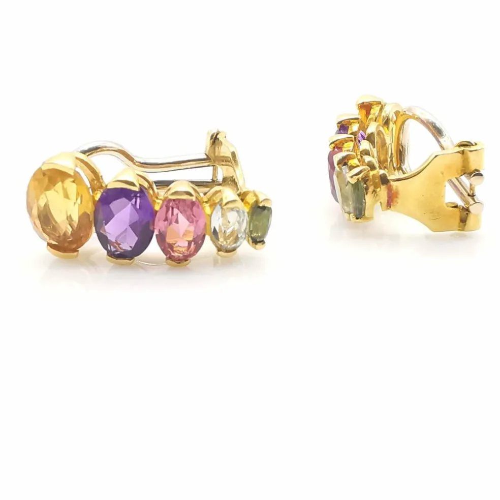 Boucles d'oreilles en pierres précieuses