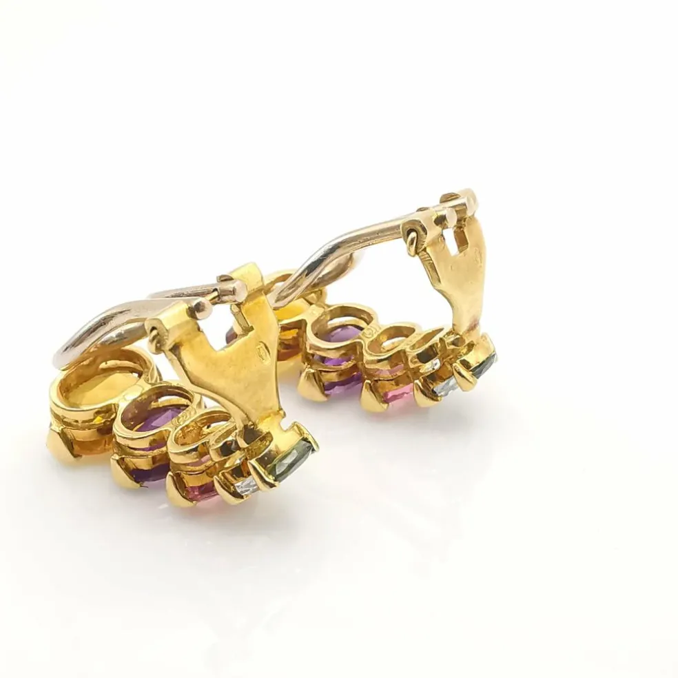 Boucles d'oreilles en pierres précieuses