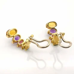 Boucles d'oreilles en pierres précieuses