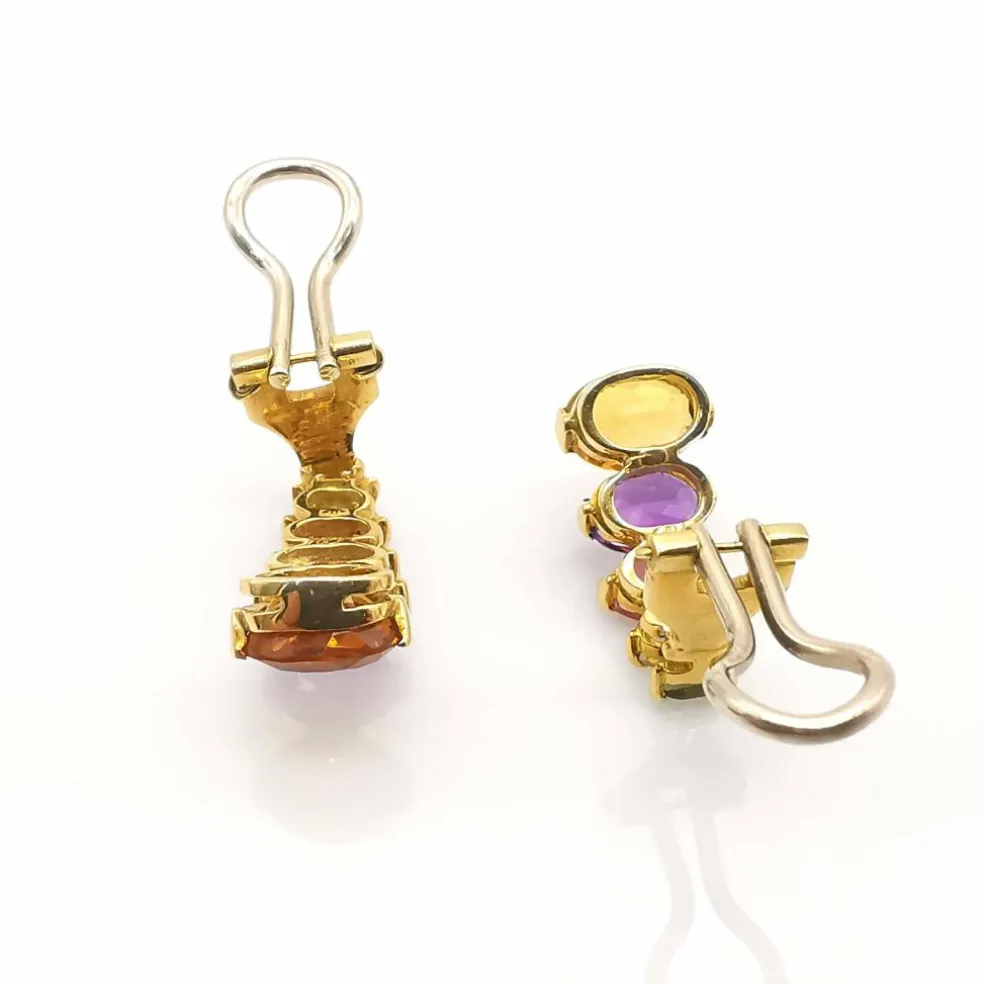 Boucles d'oreilles en pierres précieuses