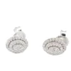 Boucles d'oreilles entourage en or blanc avec diamants