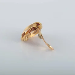 Boucles d'oreilles entrelacées Rubis synthétiques