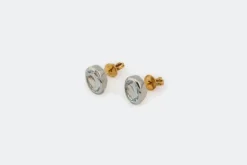 Boucles d'oreilles et bague en or blanc serties d'aigue-marine