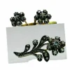 Boucles d'oreilles et broche à motif floral espagnol