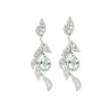 Boucles d'oreilles Feuillage Aigue-Marine Diamants