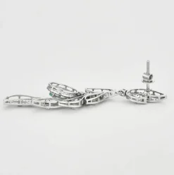 Boucles d'oreilles Feuillage Aigue-Marine Diamants