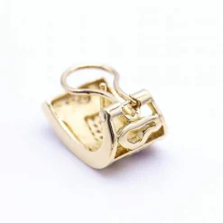 Boucles d'oreilles FIREMOON en émail et or