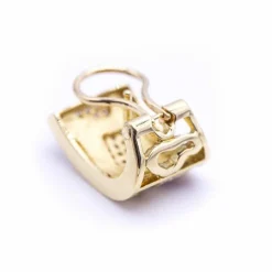Boucles d'oreilles FIREMOON en émail et or