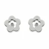 Boucles d'oreilles fleurs avec diamants