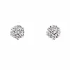 Boucles d'oreilles fleurs de diamants