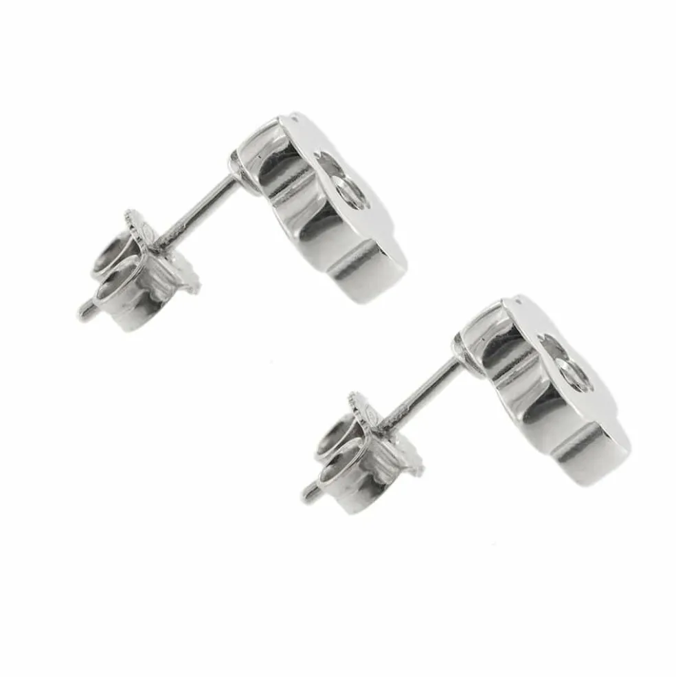 Boucles d'oreilles fleurs avec diamants