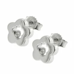 Boucles d'oreilles fleurs avec diamants